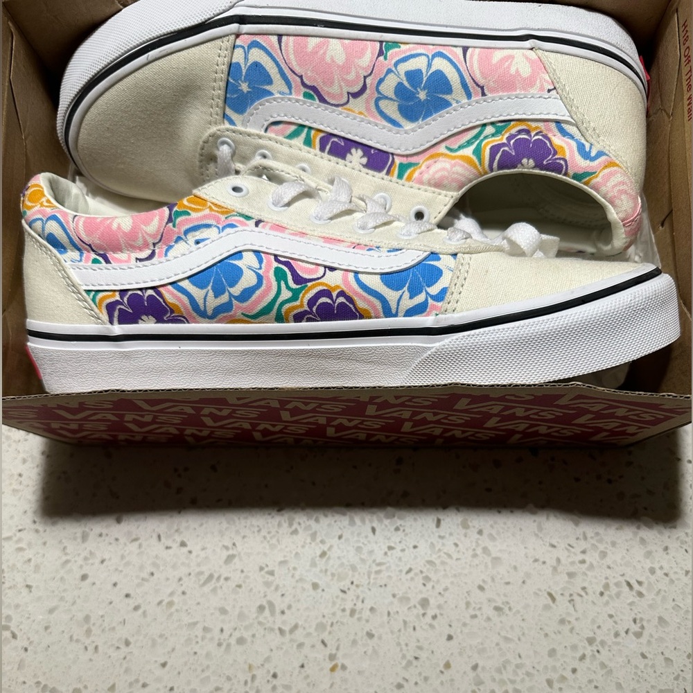 Vans Ward Kids' Sneakers Size 5 Missy Youth Floral Multicolor - Picture 6 of 6